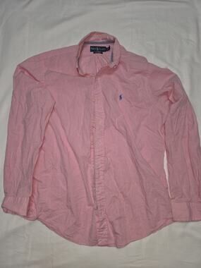 Polo Ralph Lauren Performance Long Sleeve Shirt Men's Large Classic Fit Pink